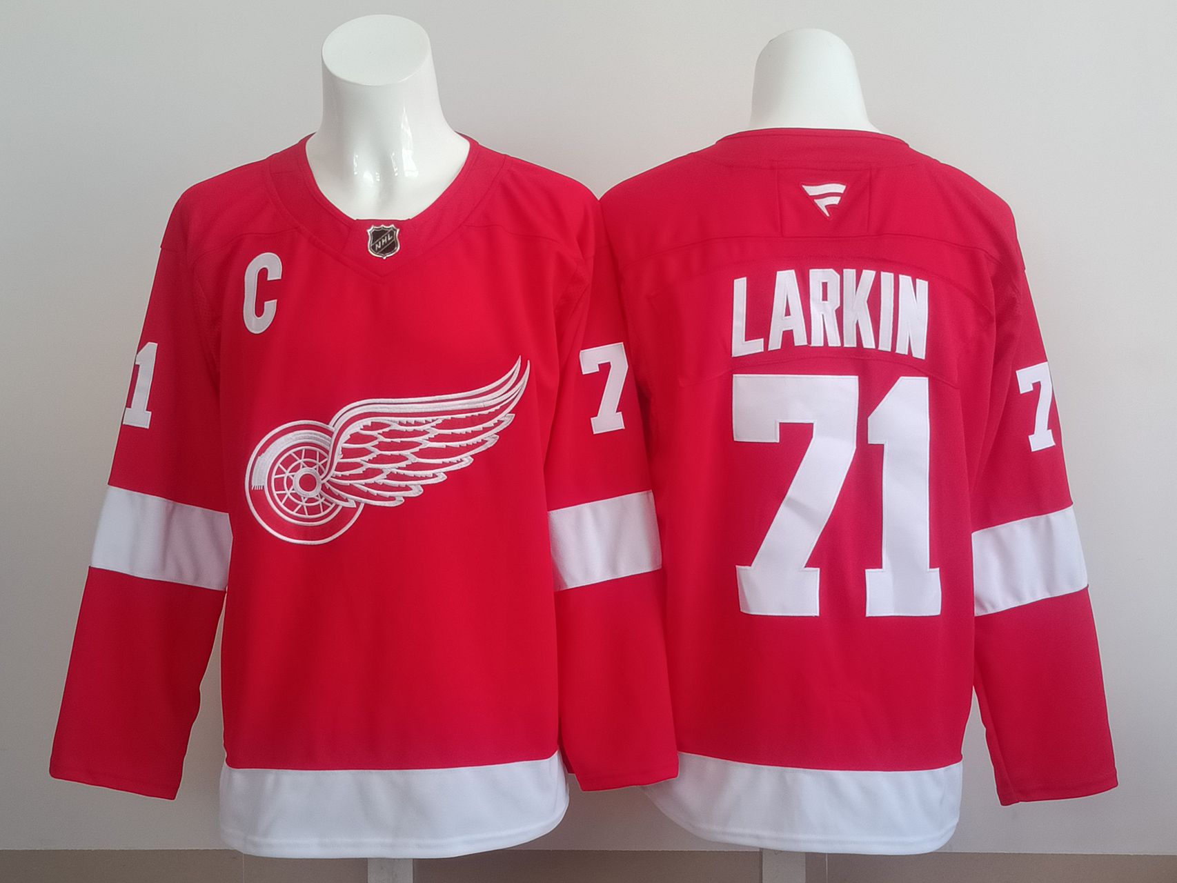 Men 2025 Detroit Red Wings #71 Larkin Red NHL Jersey style 01->detroit red wings->NHL Jersey